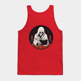 Cool Grim Reaper Book Lover Tank Top